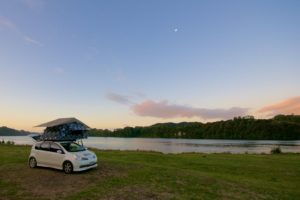 Vroom Small at the DOC camping ground