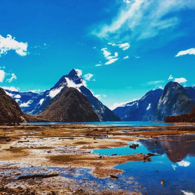 Milford Sounds #newzealand #neuseeland #perfectspot #love #relax #reisefieber #reisen #enjoy #blusky #clouds #ocean #daydream #water #moment #happymoments #happy #stay #hill #roadtrip